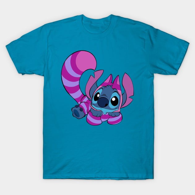 Halloween Time - Stitch Cheshire T-Shirt by jzanderk